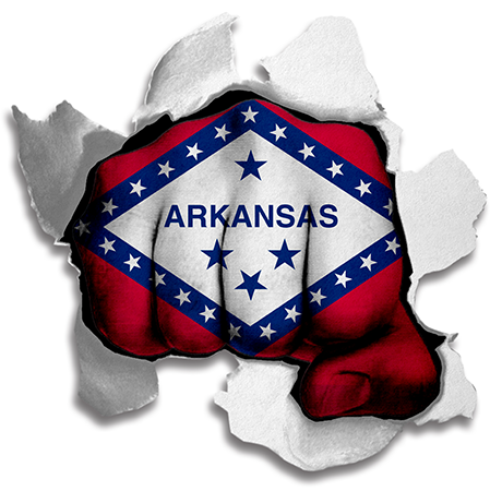 Fist Arkansas State Flag Logo iron on paper